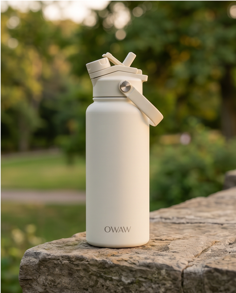 OWAW Bouteille 32 oz – Blanc Crème
