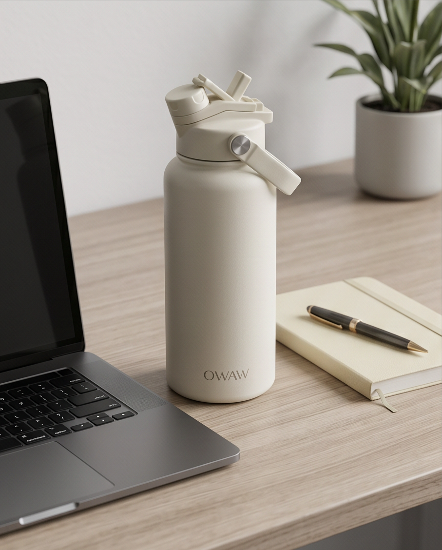 OWAW Bouteille 32 oz – Blanc Crème
