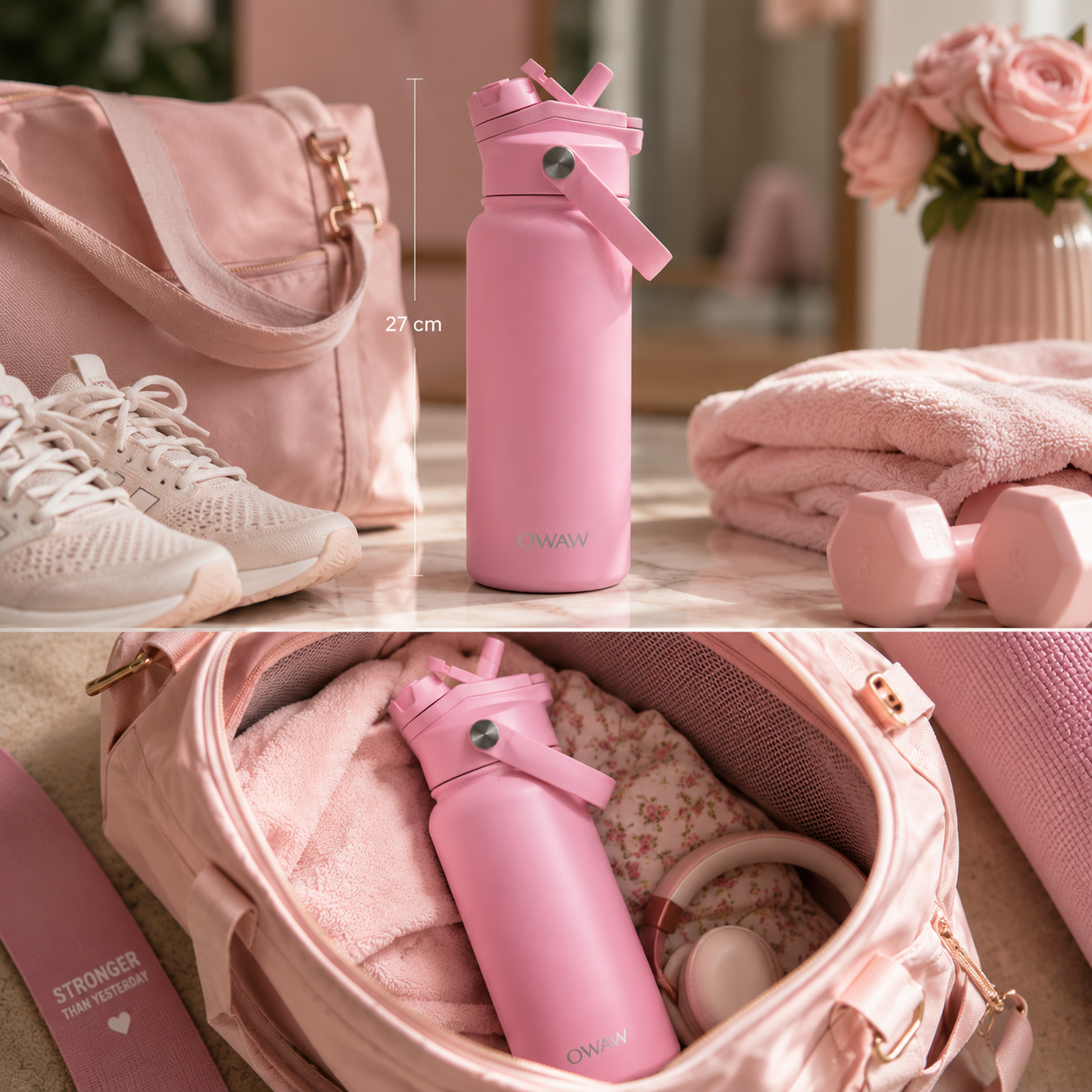 OWAW Bouteille 32 oz – Rose