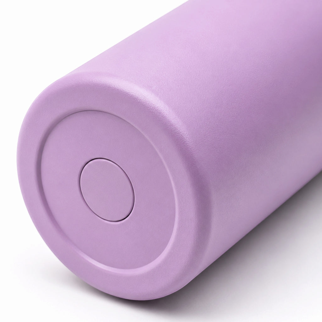 Base of the OWAW Nomade 32 oz sports water bottle in Lavender, textured powder-coated finish