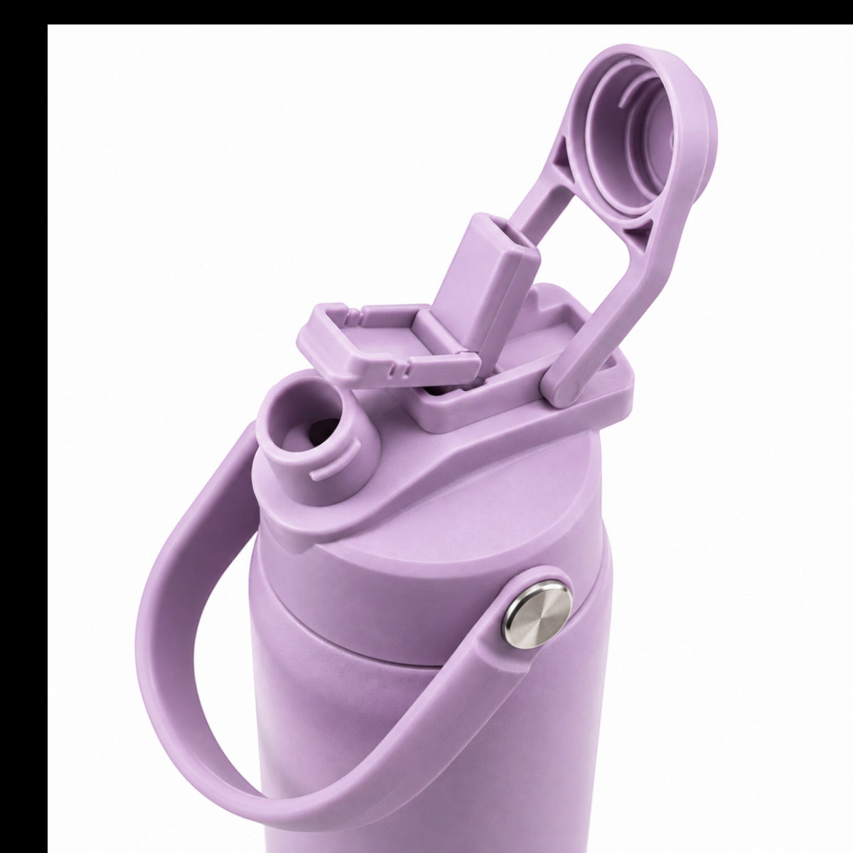 OWAW Nomade leak-proof 2-in-1 lid in Lavender with flip straw and wide chug spout