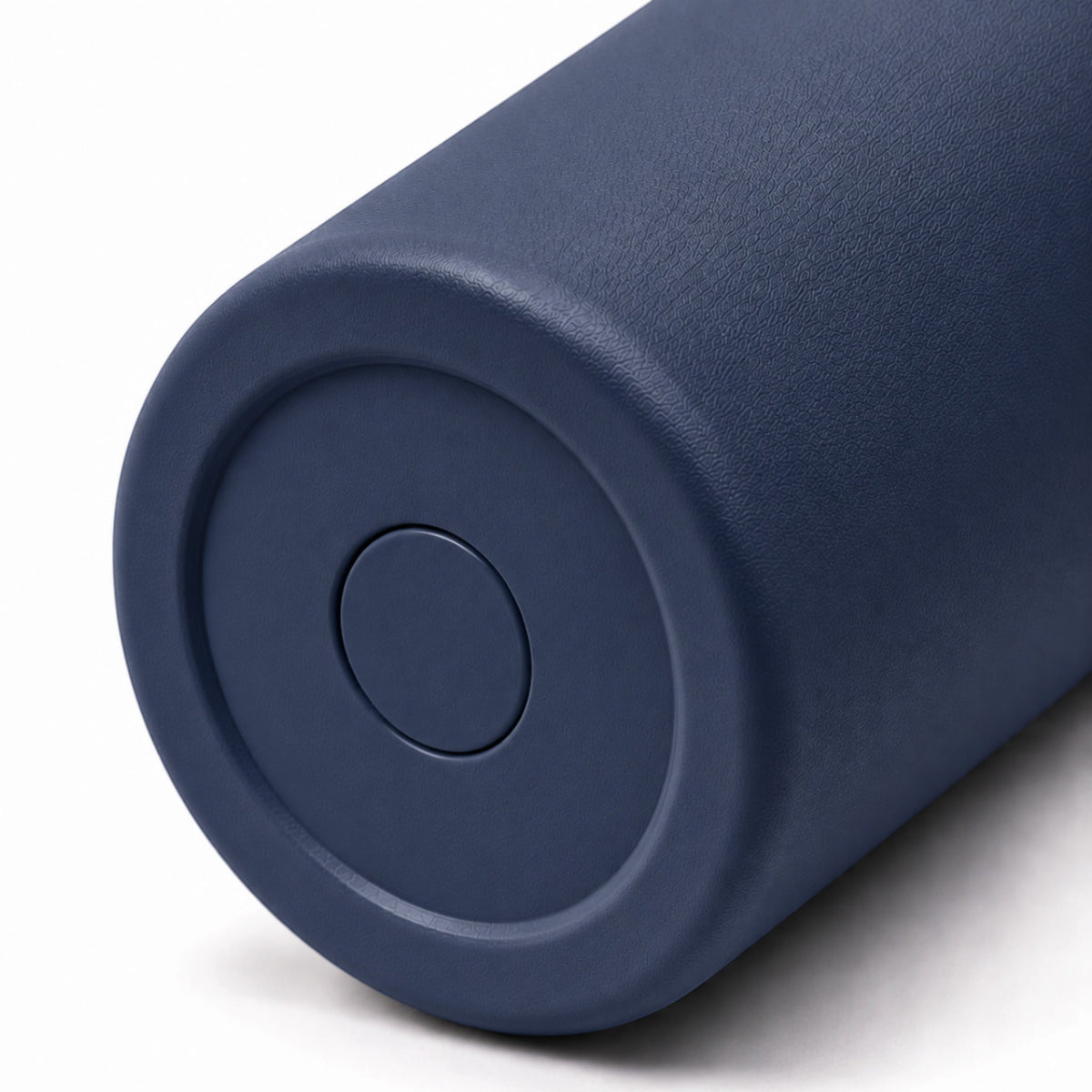 Base of the OWAW Nomade 32 oz sports water bottle in Matte Navy, textured powder-coated finish