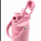 OWAW Nomade leak-proof 2-in-1 lid in Pink with flip straw and wide chug spout