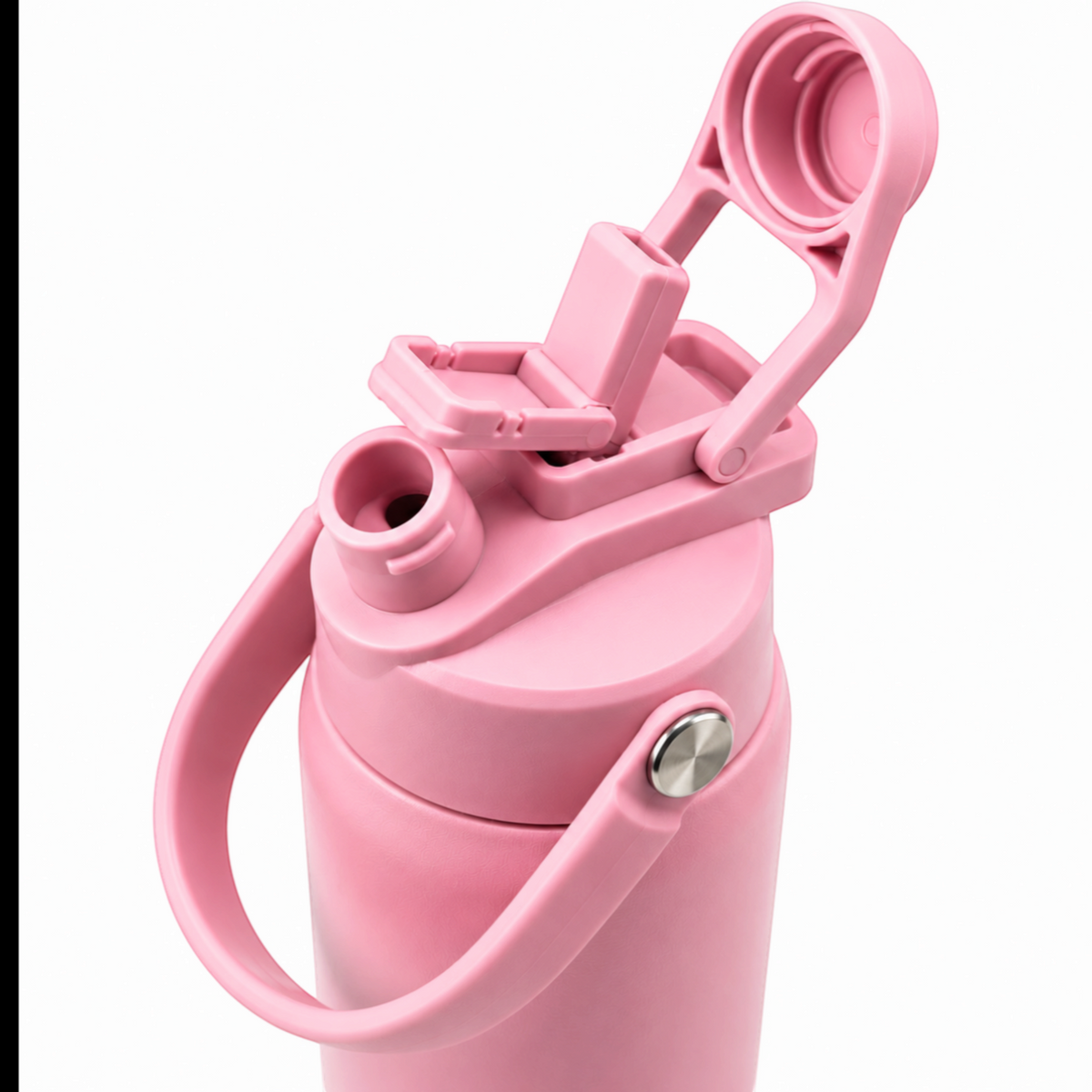 OWAW Nomade leak-proof 2-in-1 lid in Pink with flip straw and wide chug spout