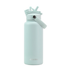 OWAW Nomade 32 oz insulated water bottle with straw in Soft Mint, front view