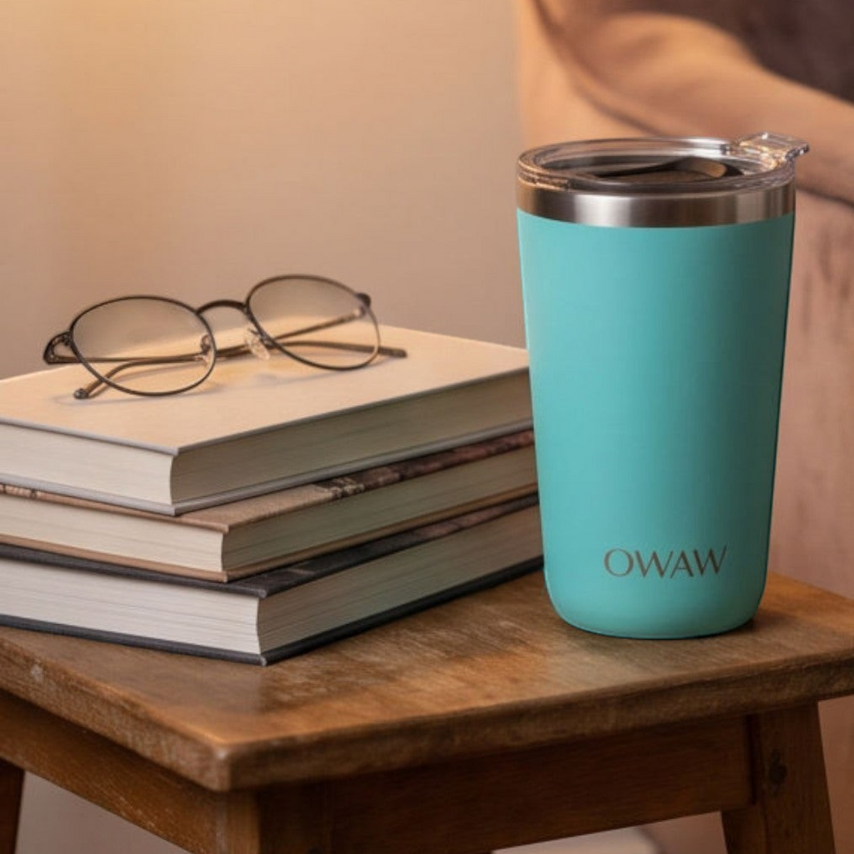 Tasse à café isolée OWAW Pause Turquoise au quotidien